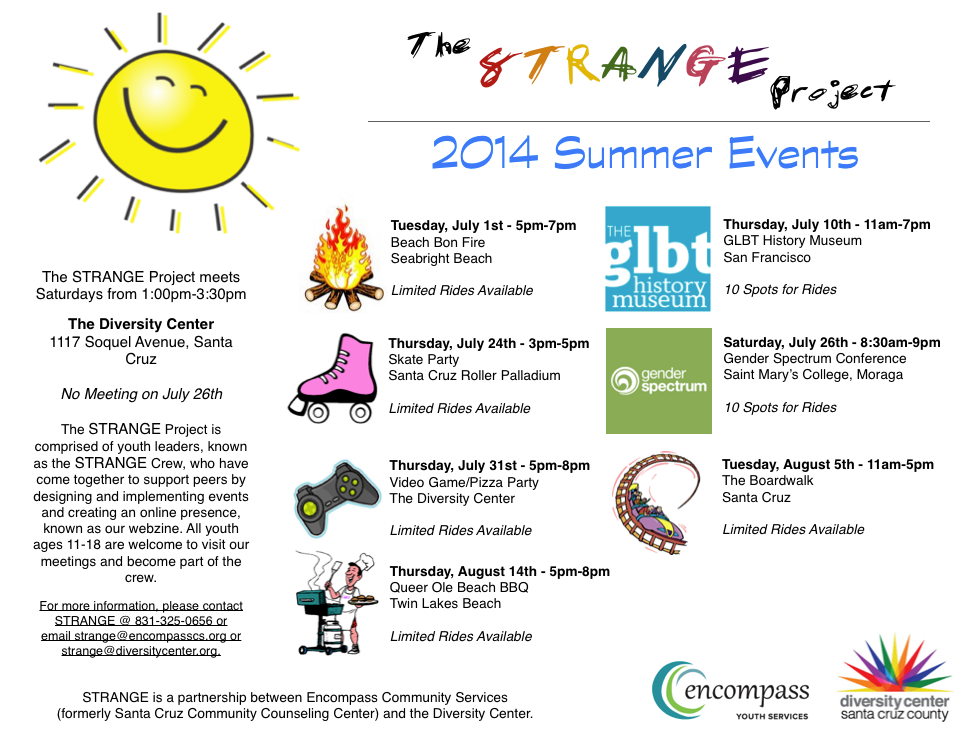 The STRANGE project Summer 2014
